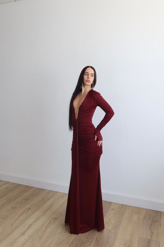 LongDress NEBULA bordeaux
