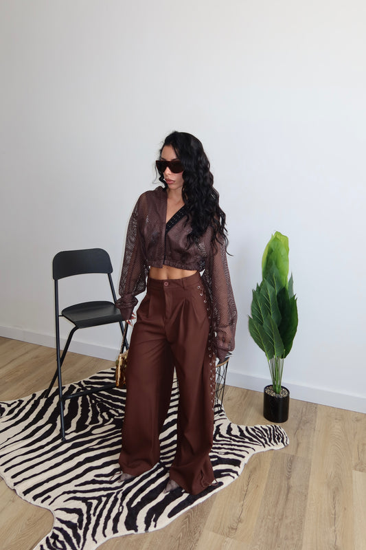 Pants STRINGHE choco