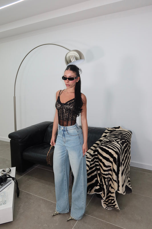 Corset ANIMALIER nero