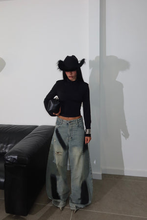 Jeans BLACK PAINT