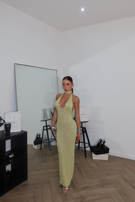LongDress  COPACABANA pistacchio