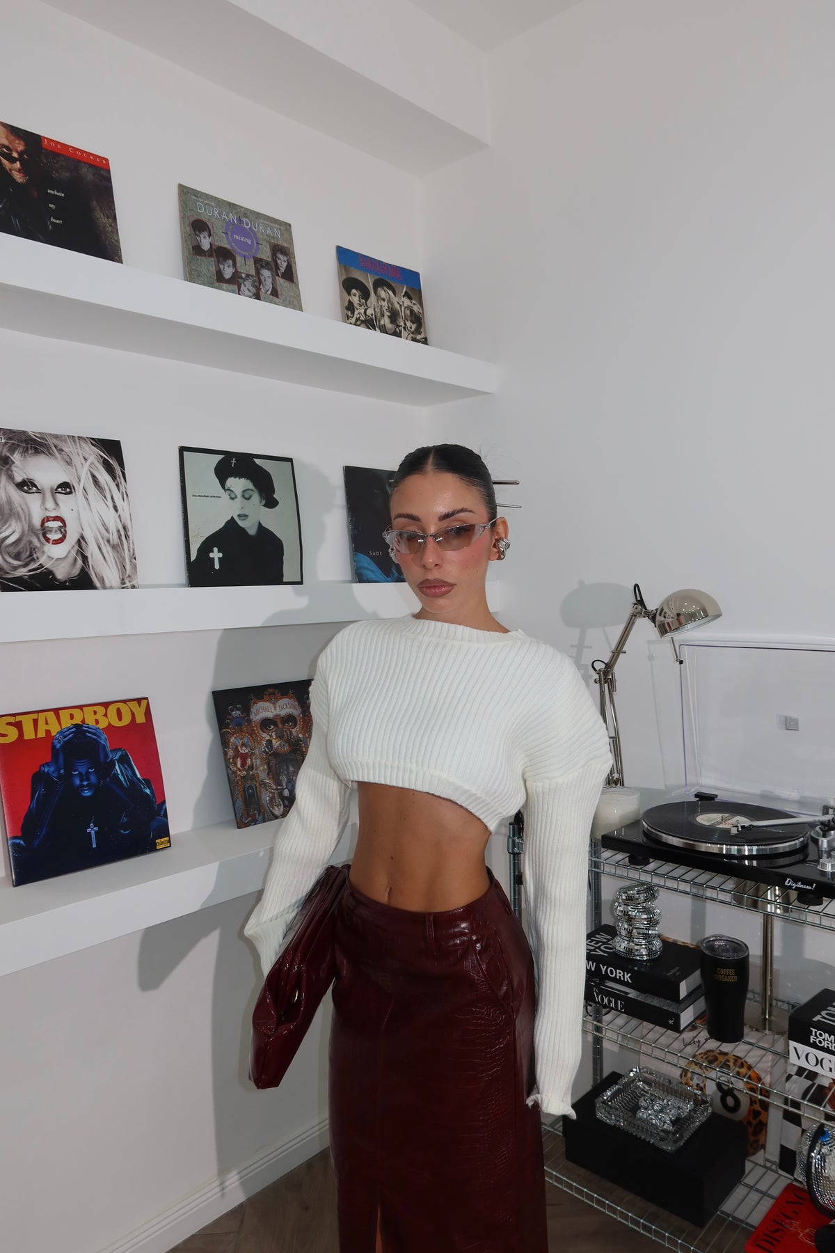Maglione CROP bianco