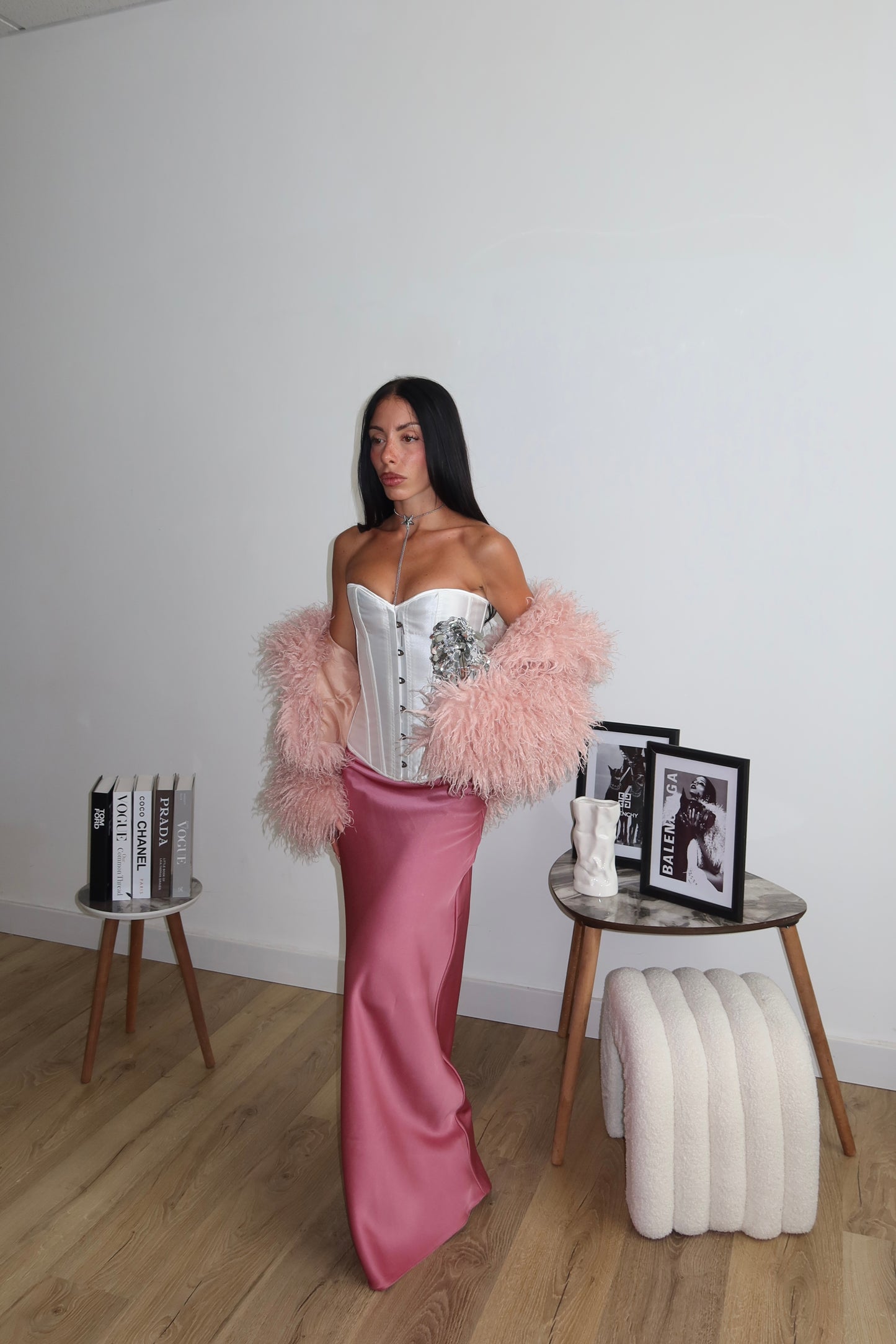 Longuette IN RASO rosa