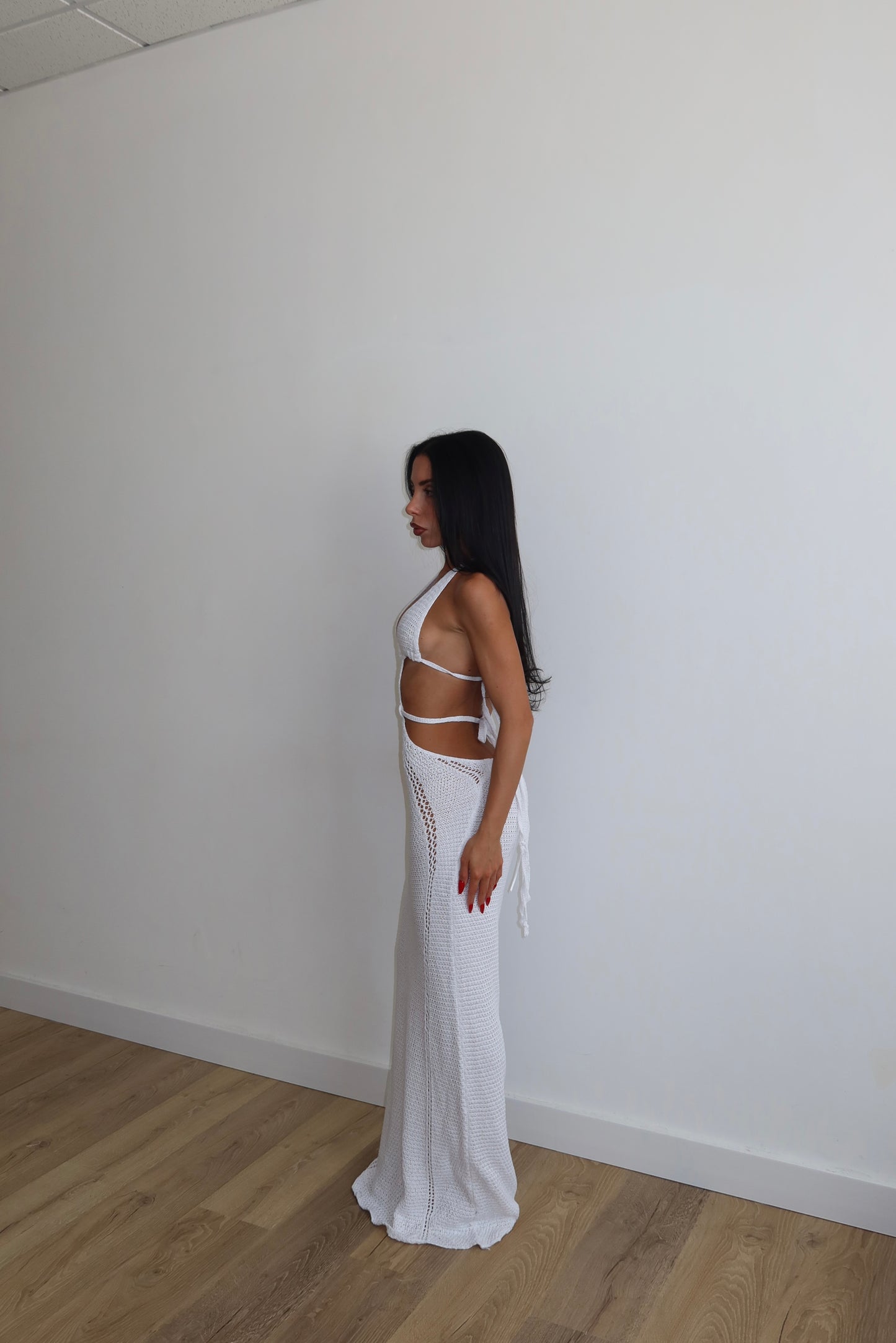LongDress KITTY bianco