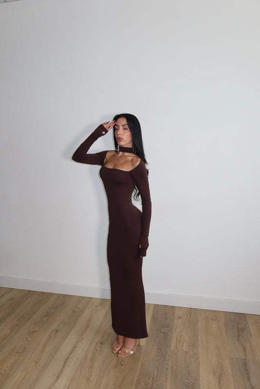 LongDress CHOCKER choco