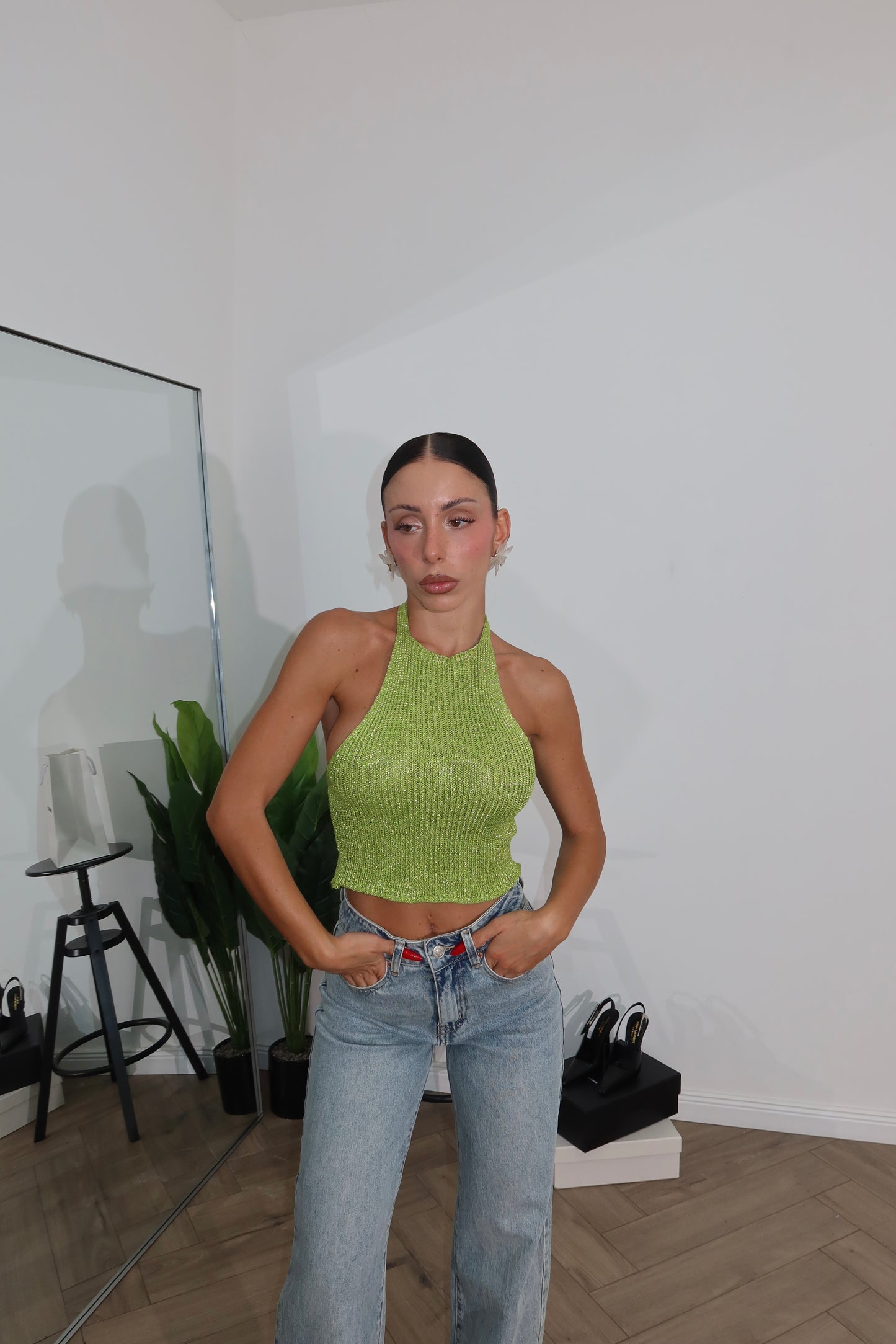 Top NEVER MIND verde