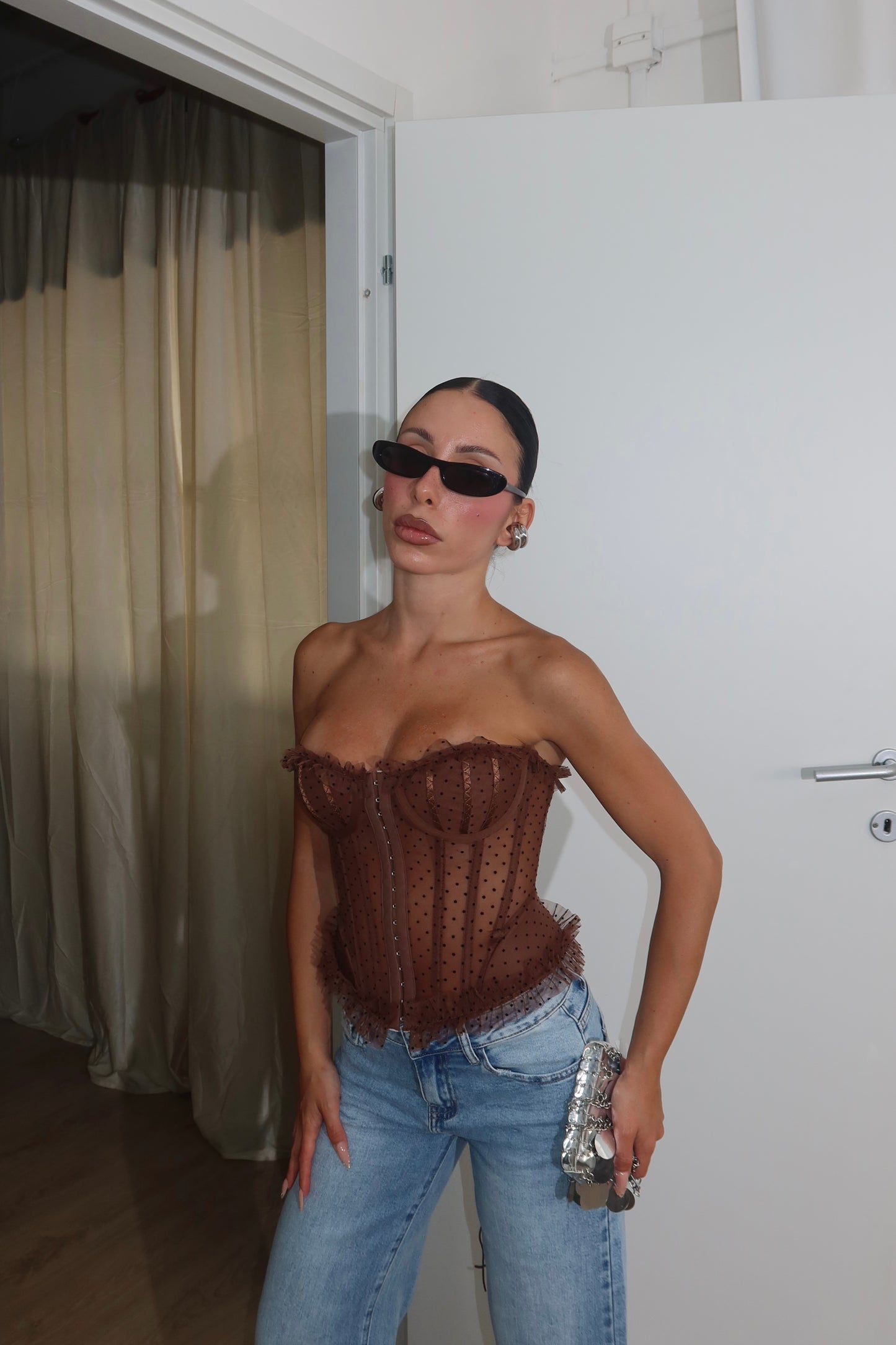 Corset VEIL POIS choco
