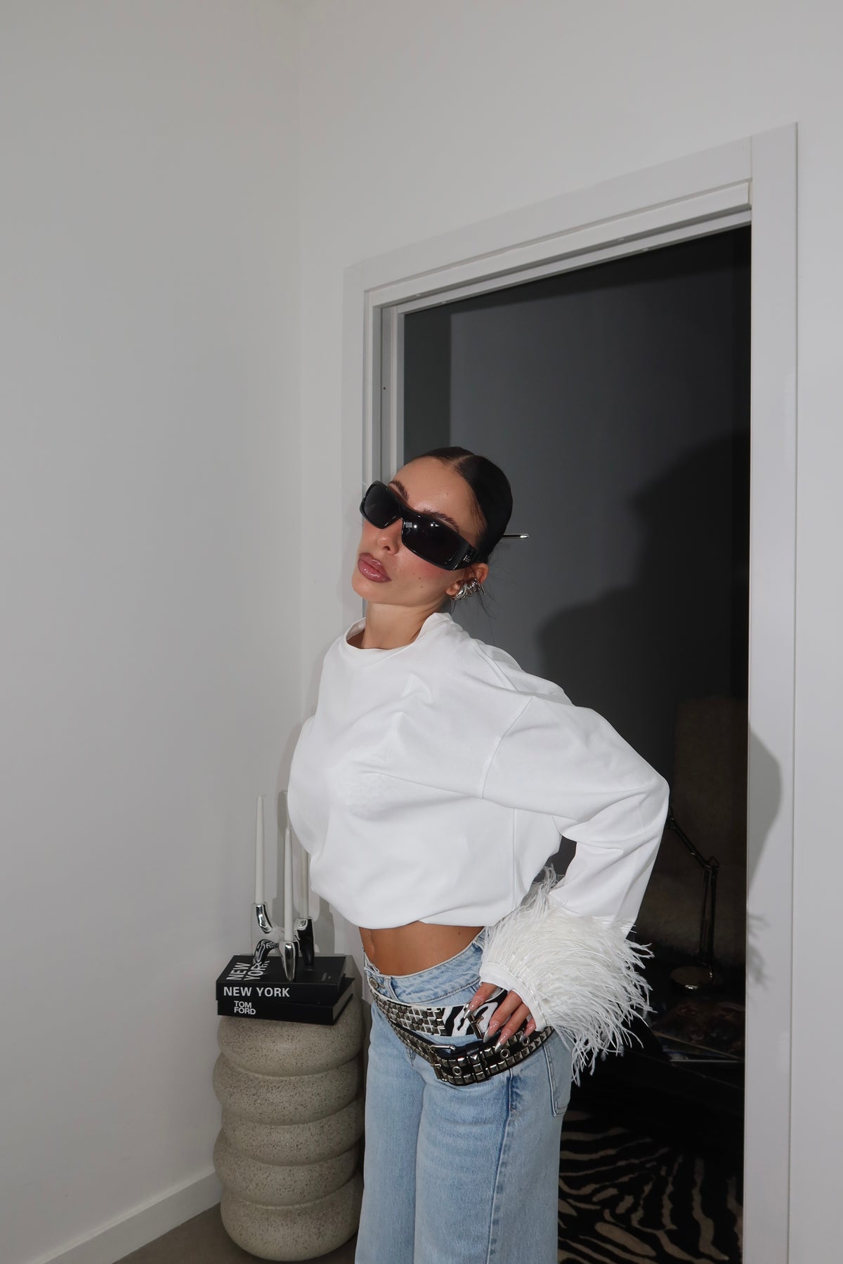 White LIBERTY sweater