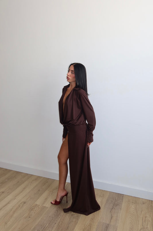 LongDress TATIANA choco