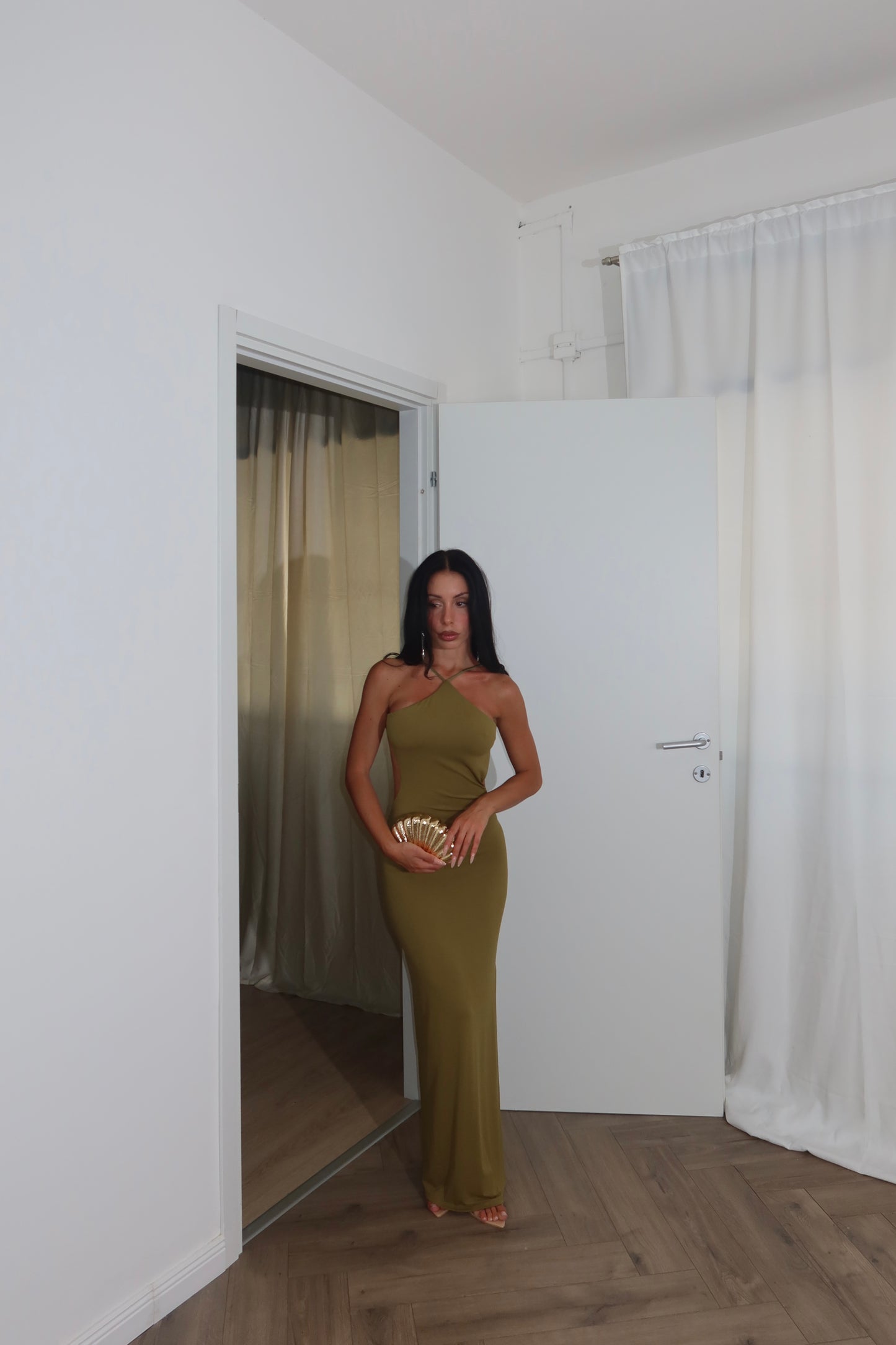 Longdress DIVINITA' verde militare