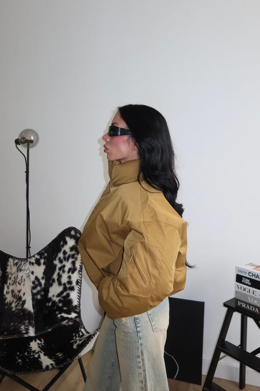 Bomber PUFFY verde cachi
