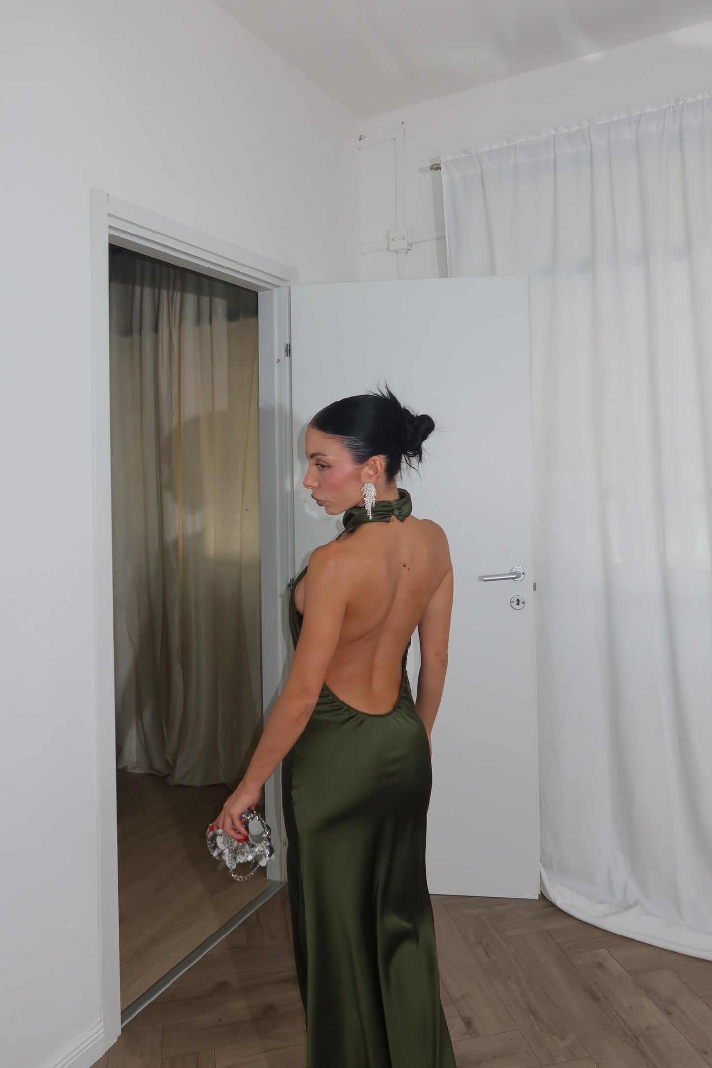 LongDress BELLE verde bottiglia
