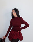 Dress LILA BALLOON bordeaux