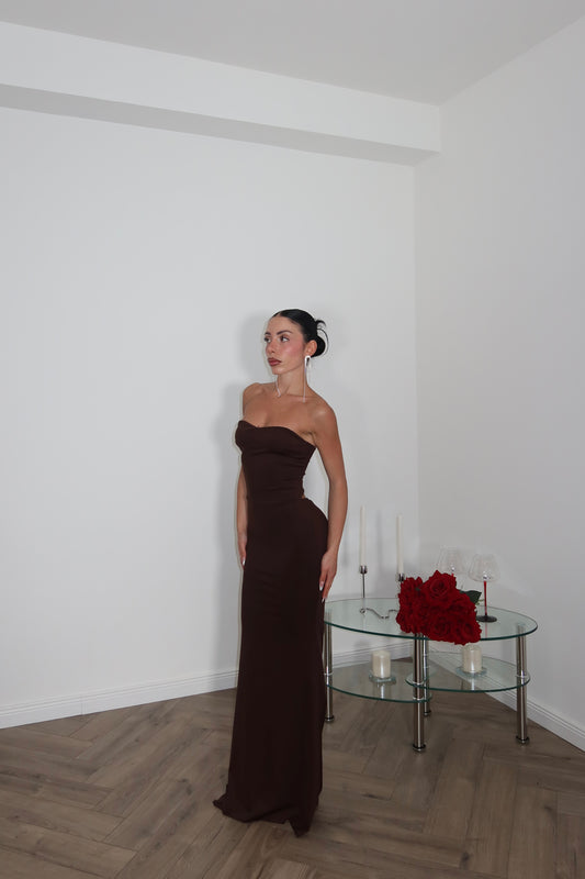 LongDress YVONNE choco