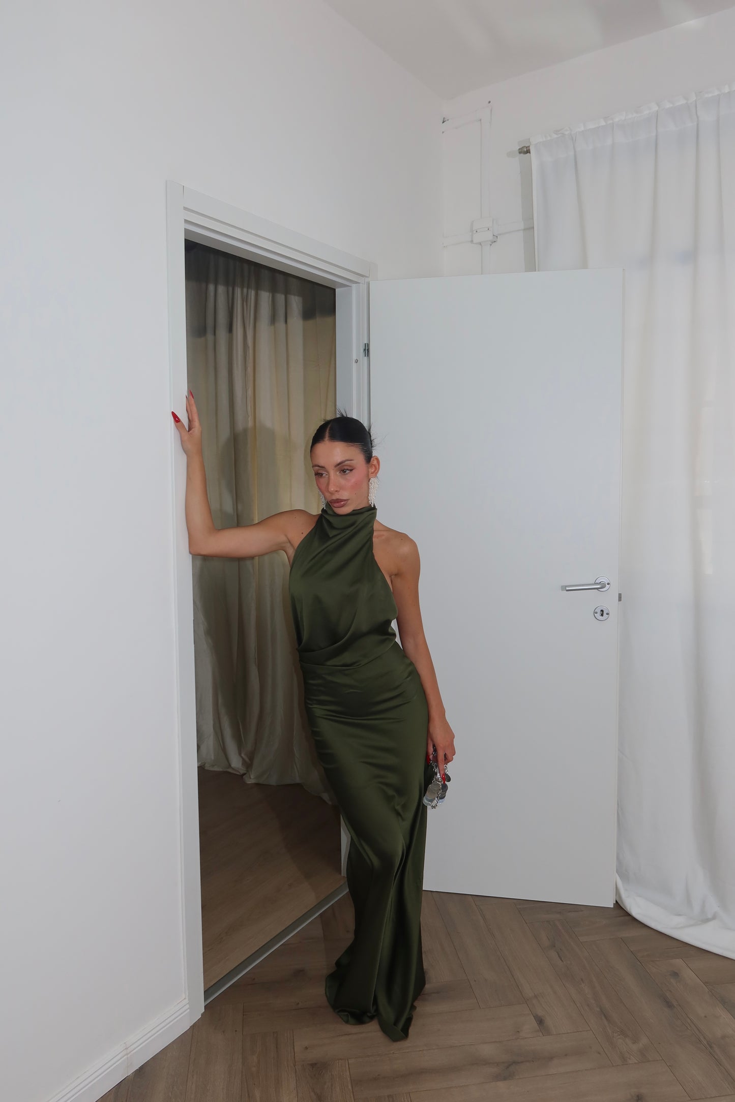 LongDress BELLE verde bottiglia