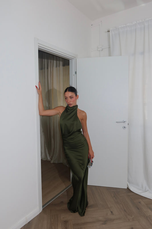 LongDress BELLE verde bottiglia
