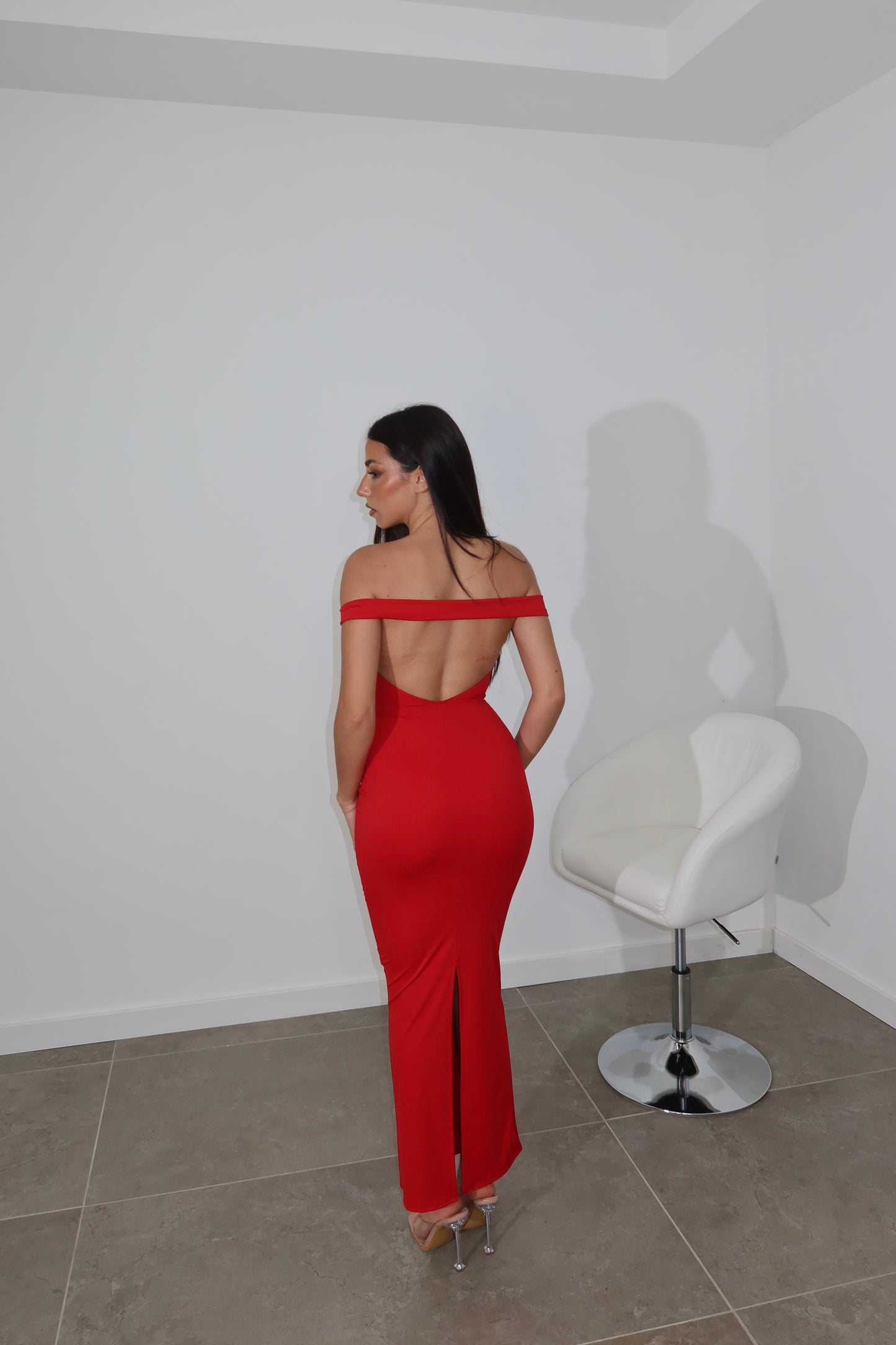 LongDress IVORY rosso