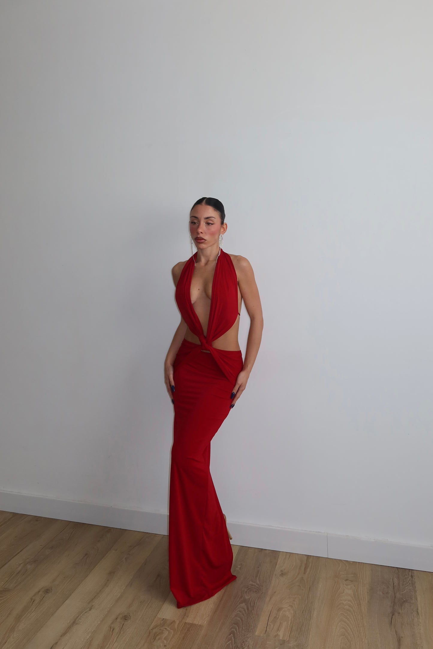 LongDress CROSS rosso