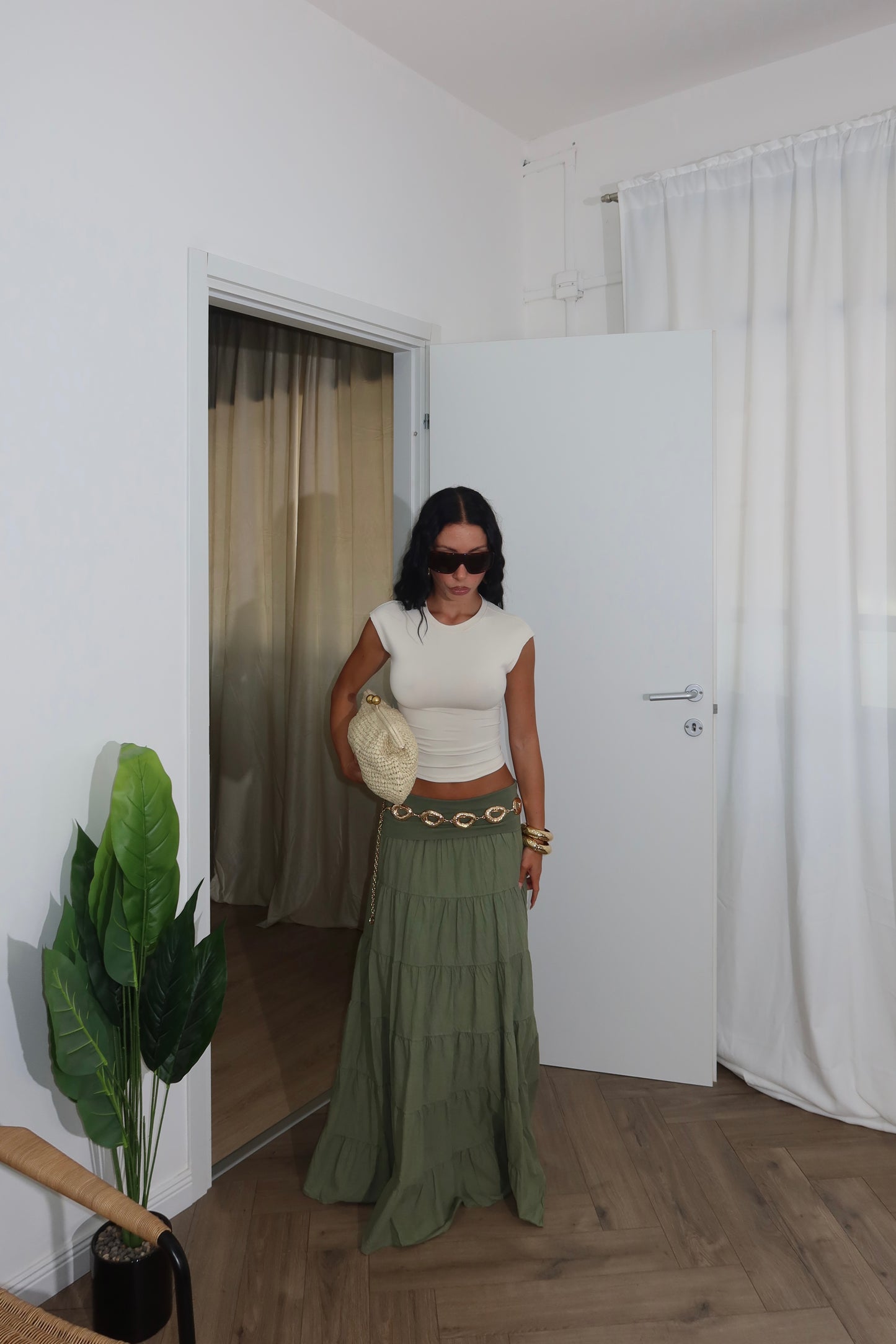 Gonna RAMONA verde militare