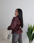 Jacket STRINGATA bordeaux