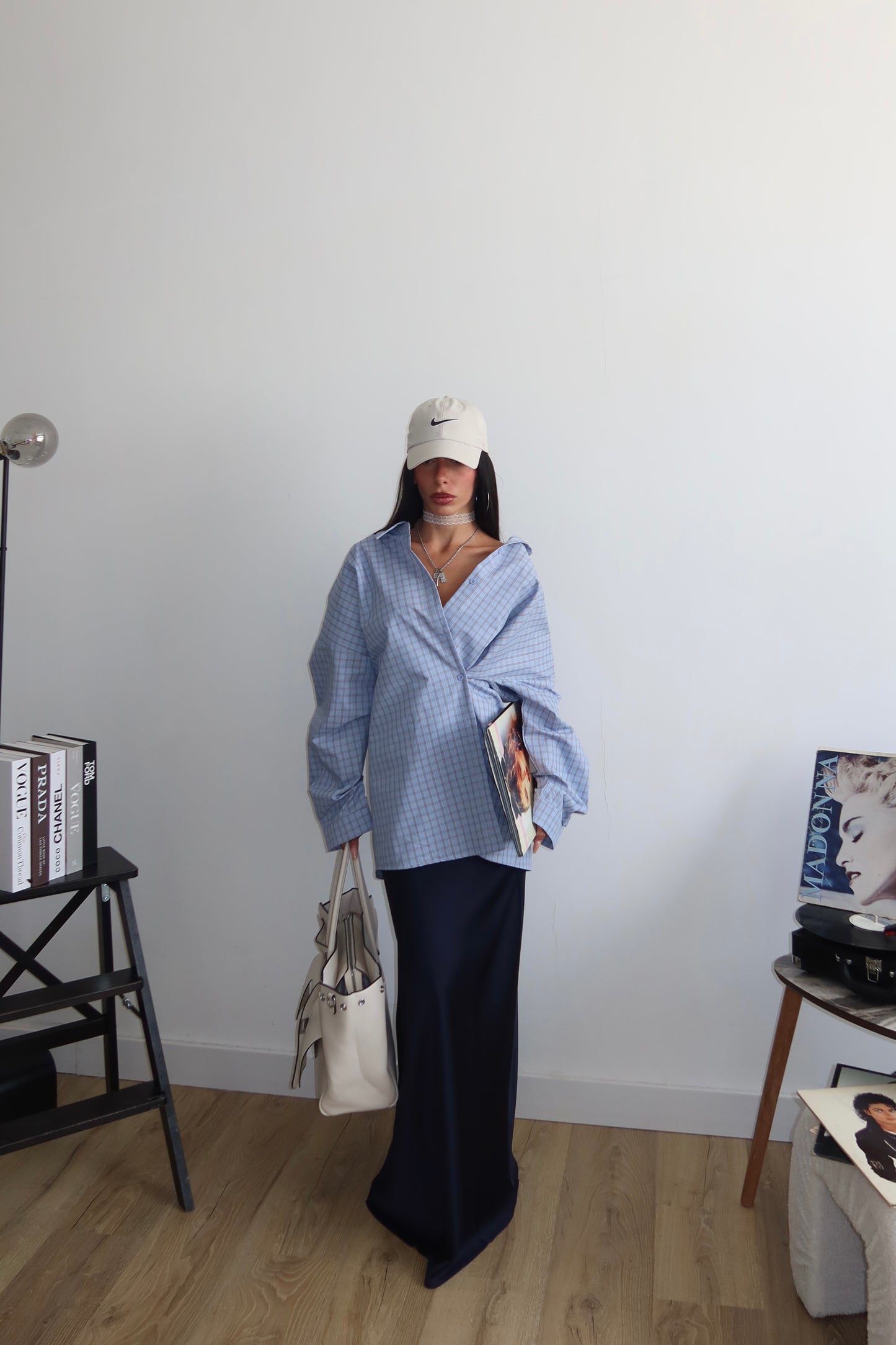 Longuette IN RASO blu