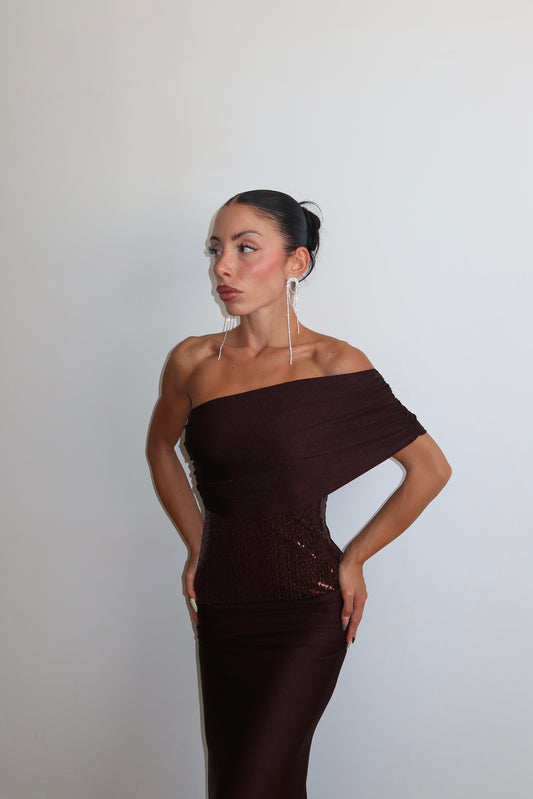 LongDress CHANTAL choco