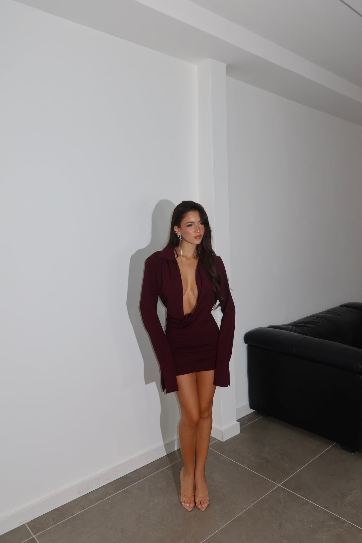 MiniDress DRAPERY bordeaux