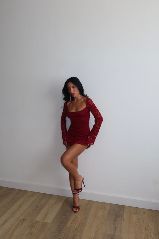 MiniDress ADELINE bordeaux