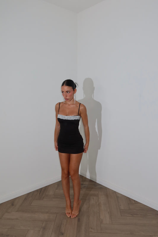 MiniDress SOLEIL nero/bianco