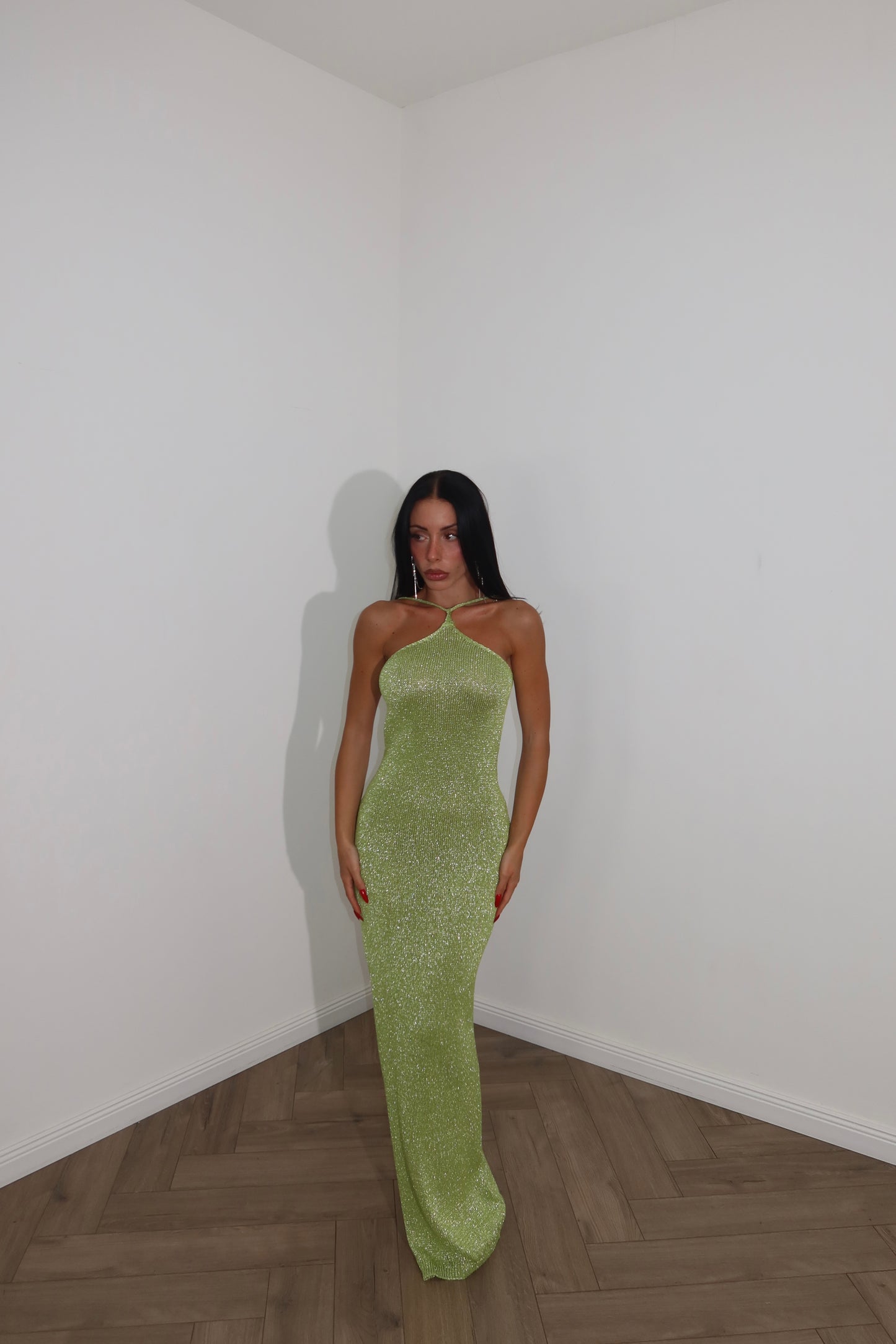 LongDress DIVINITÀ lurex verde