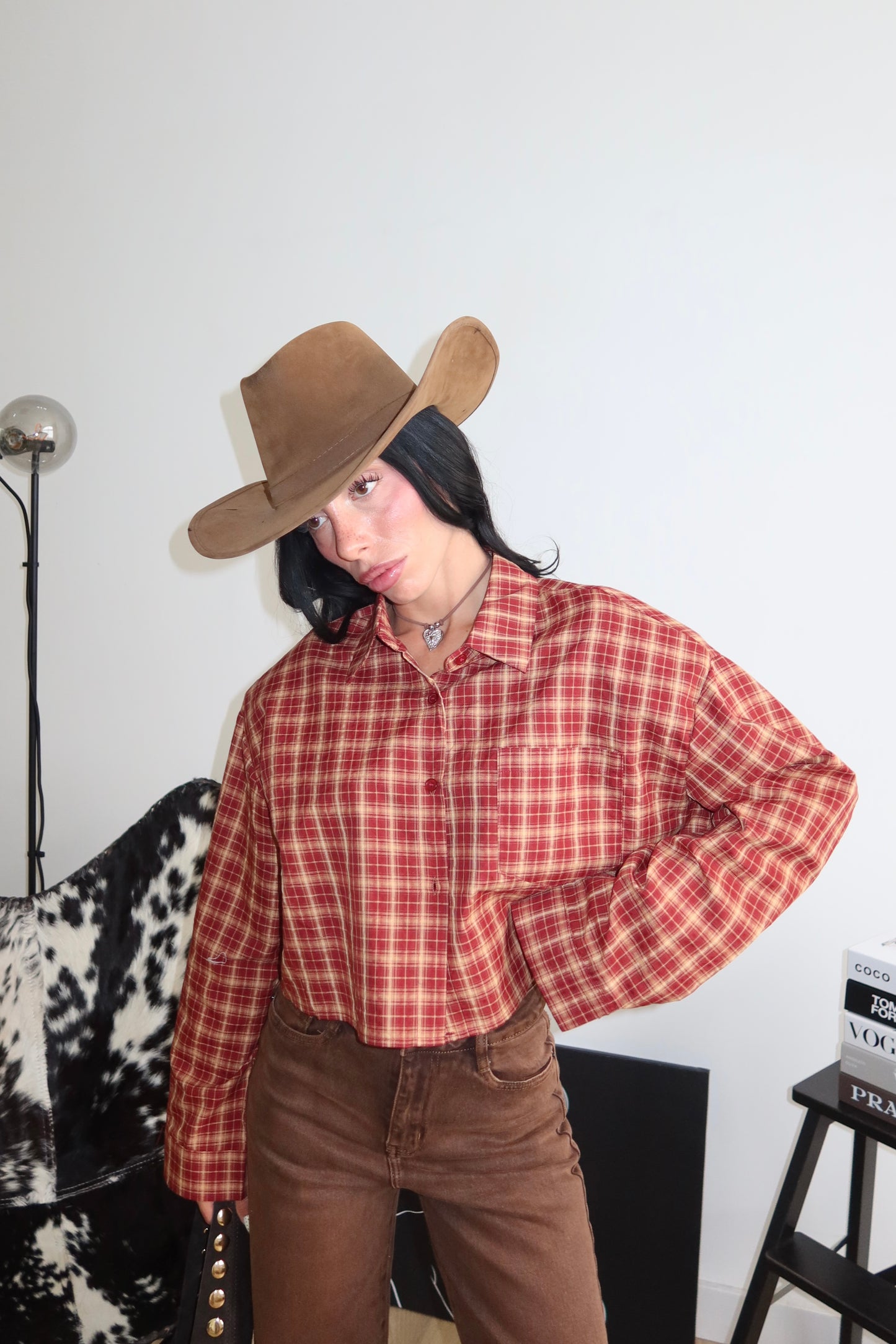 Camicia DIBE CROP bordeaux
