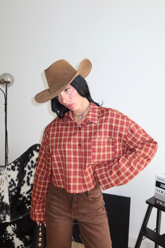 Camicia DIBE CROP bordeaux