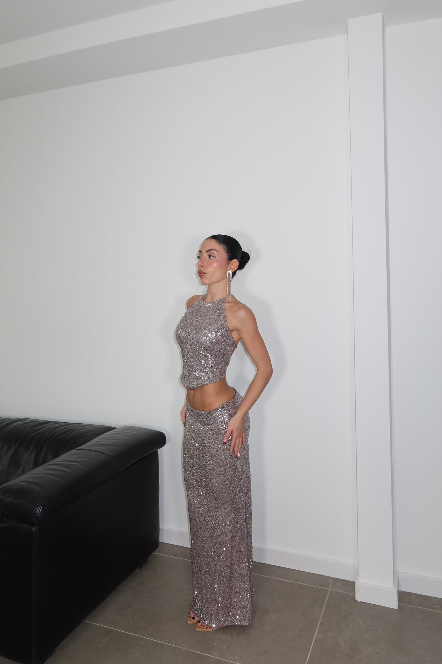 Cordset DIVINITÀ PAILLETTES grigio