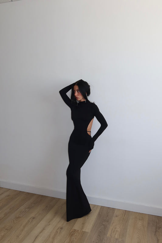 LongDress INTRECCIO nero