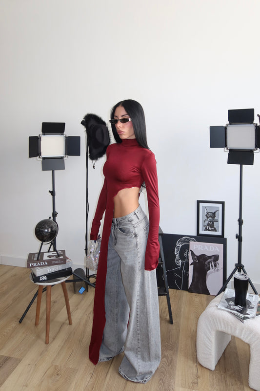 Maglia LEONIE bordeaux