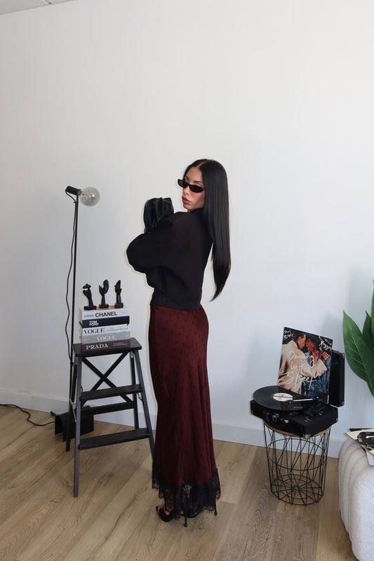 Longuette POIS BY LUMINA bordeaux