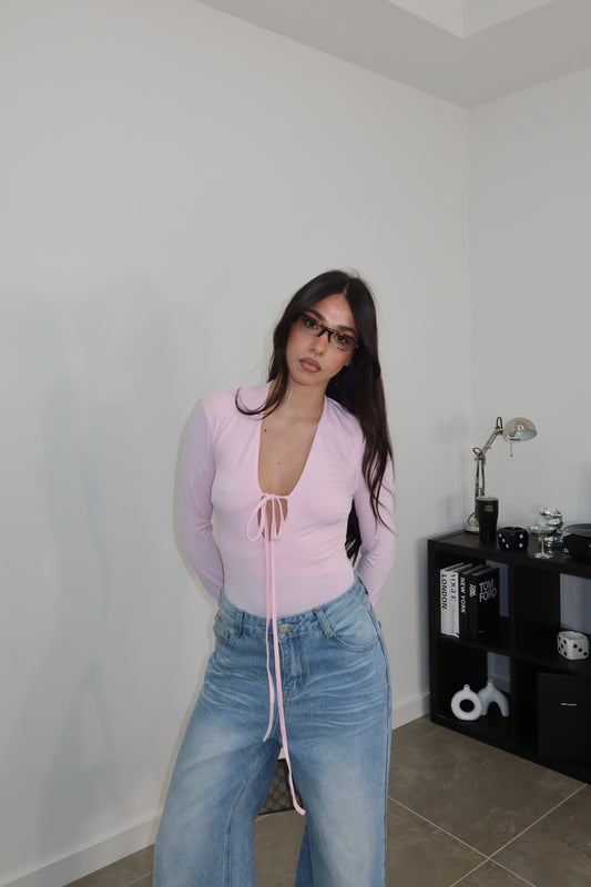 Body FIOCCHETTO rosa