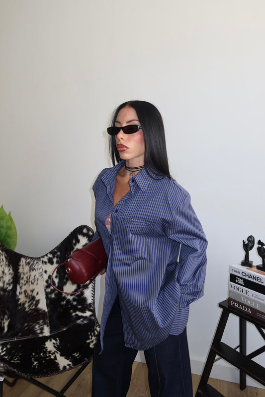 Camicia RIGATA blu
