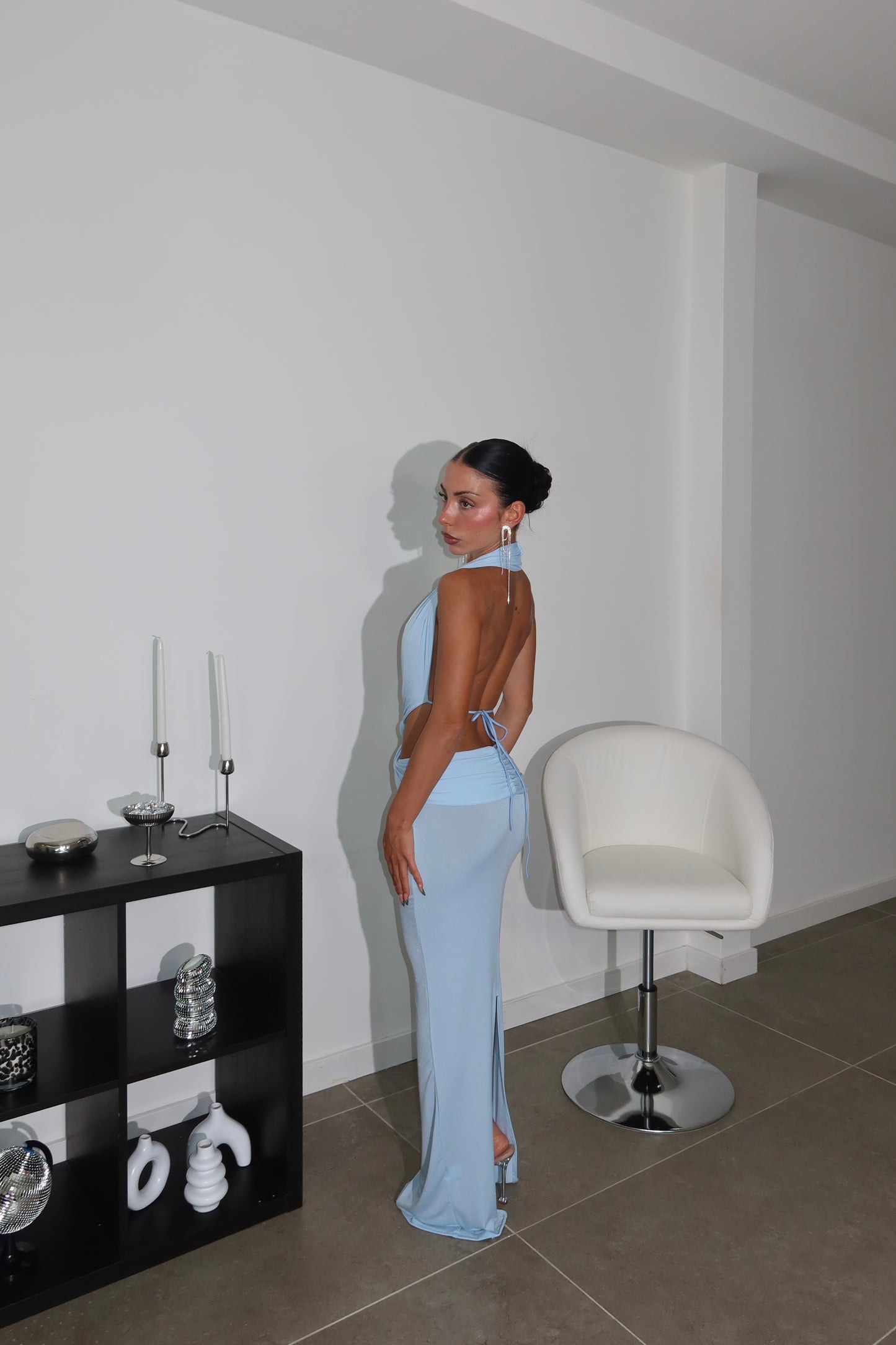 LongDress CROSS azzurro