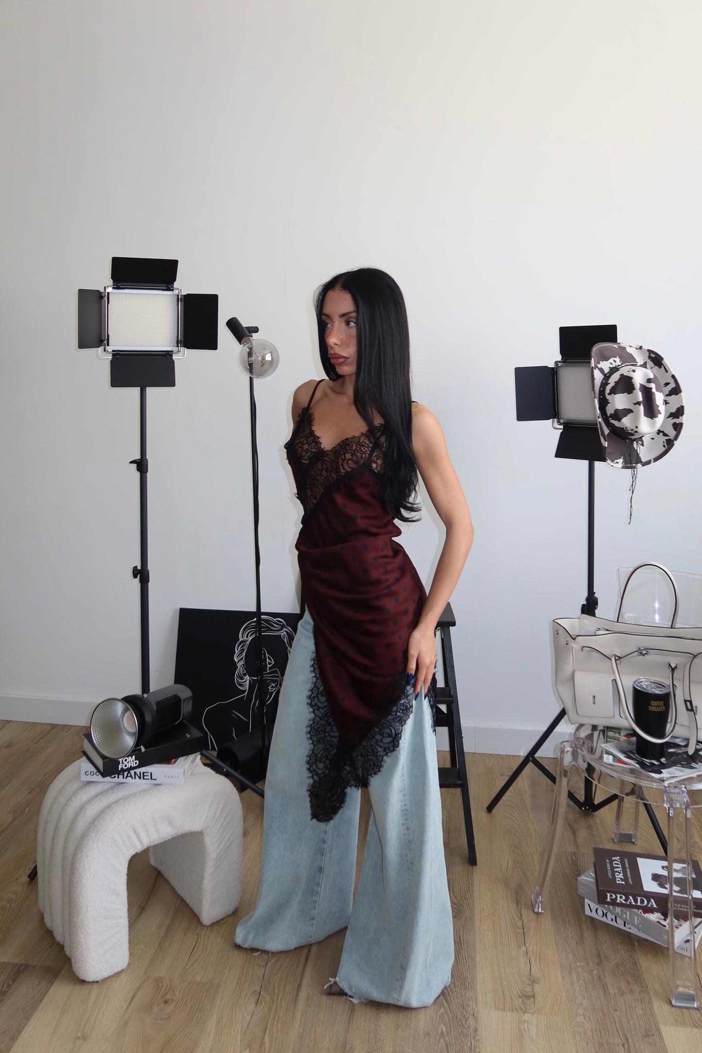 LongShirt POIS BY LUMINA bordeaux