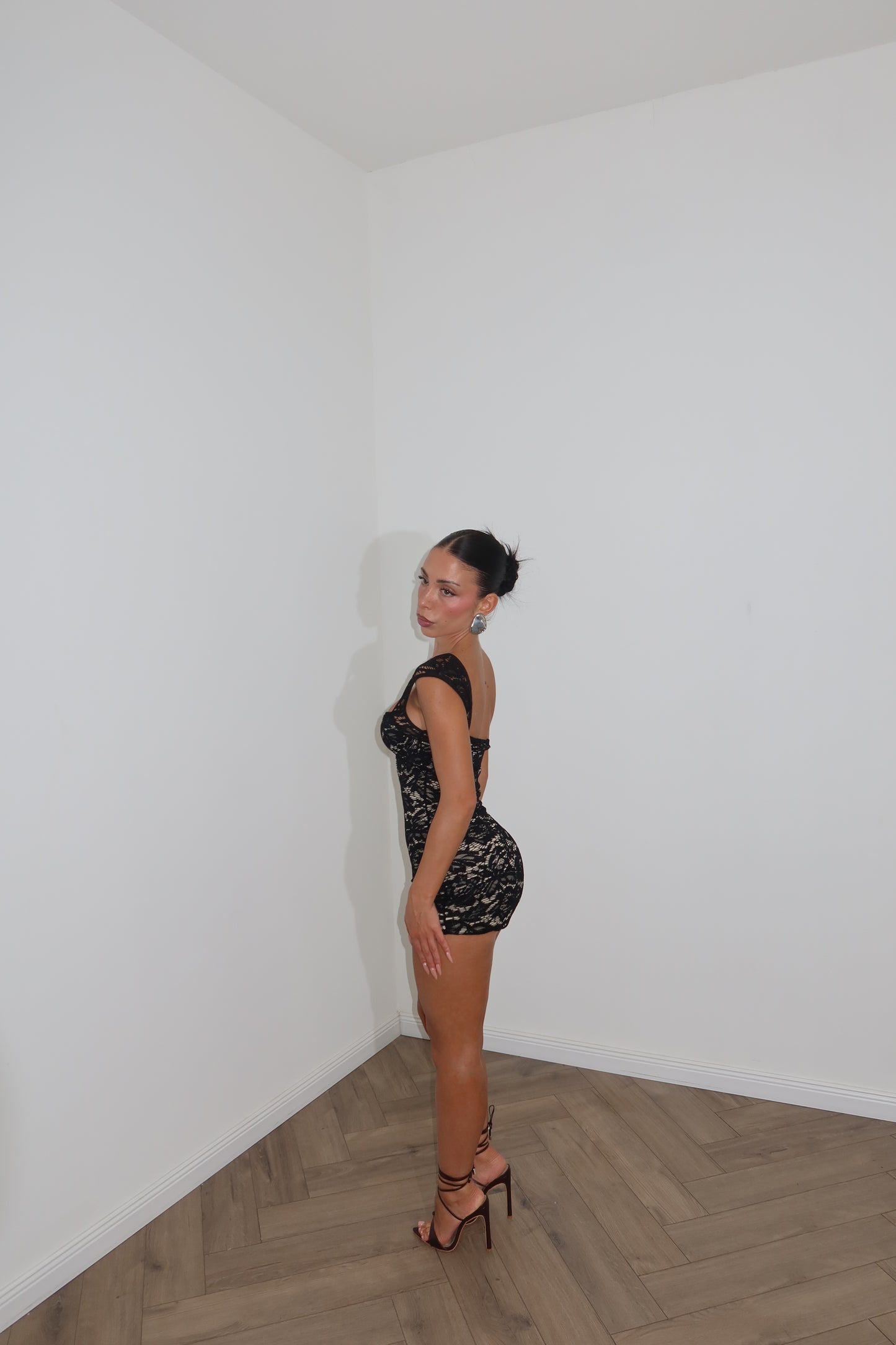 MiniDress SAMMY nero/nude