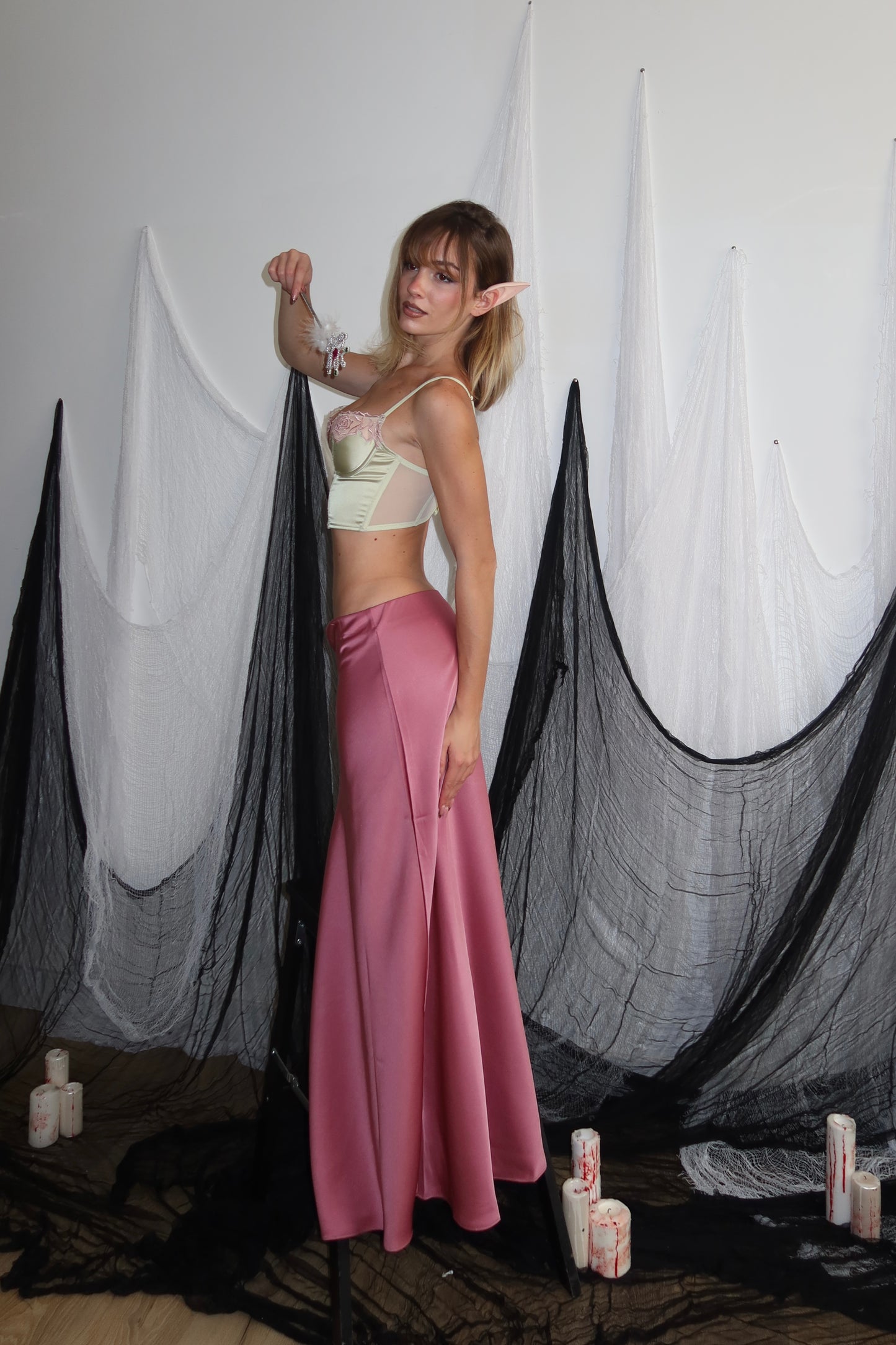 Longuette IN RASO rosa