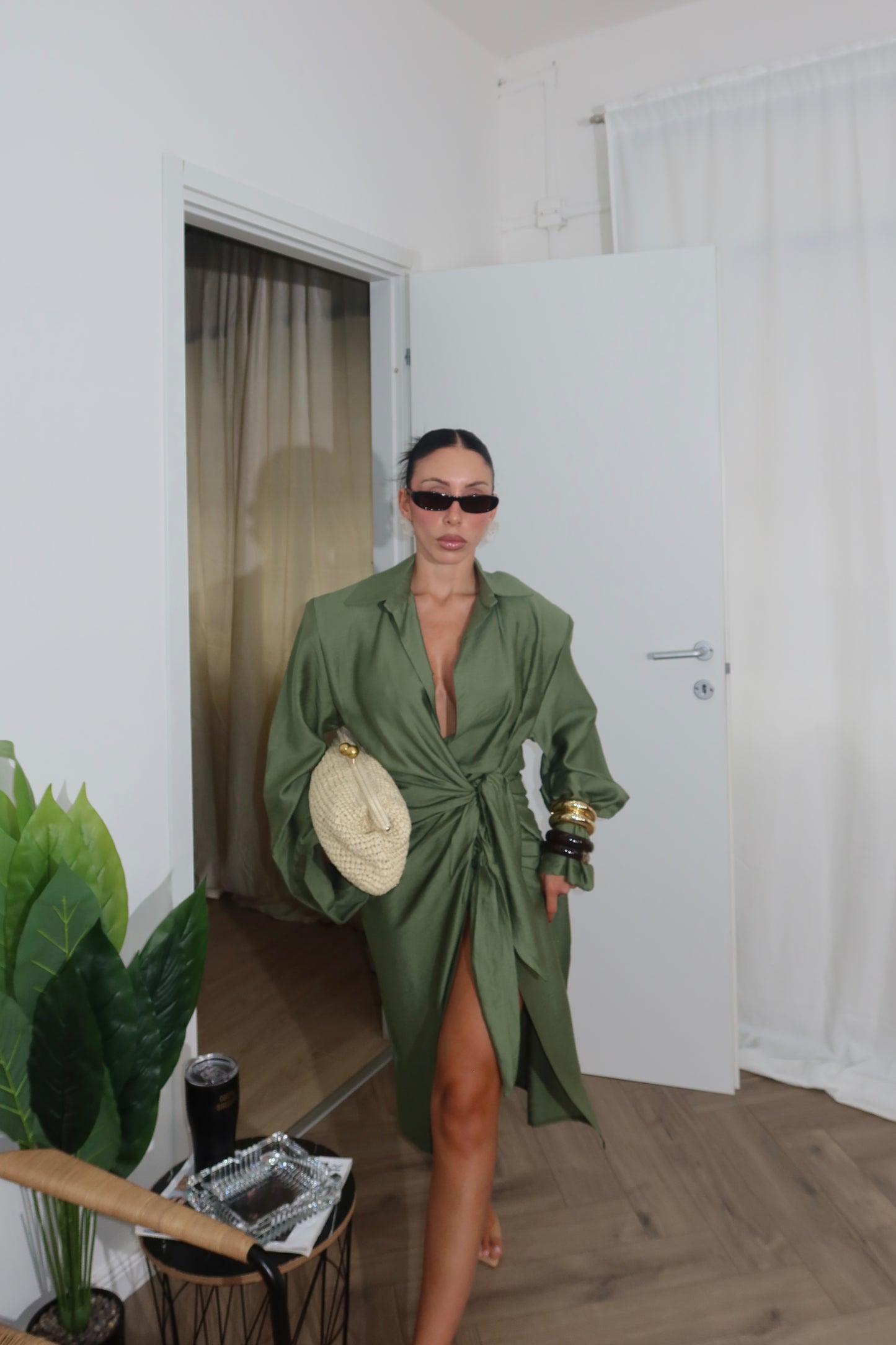 LongDress ALLISON verde militare