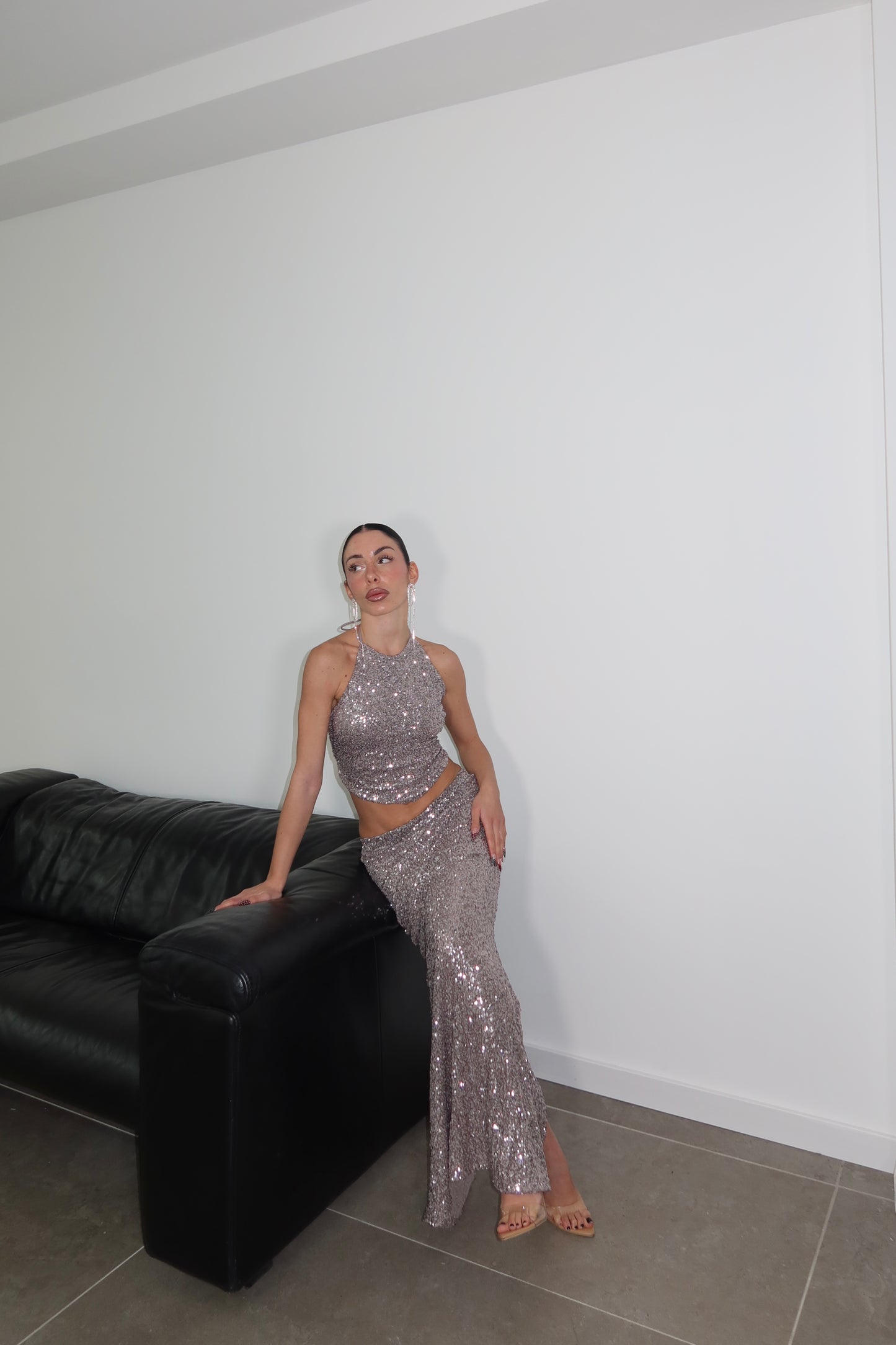 Cordset DIVINITÀ PAILLETTES grigio