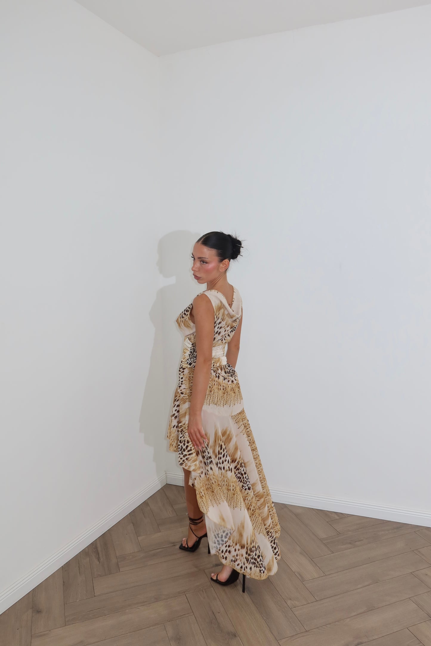 LongDress QUE RICA beige/oro