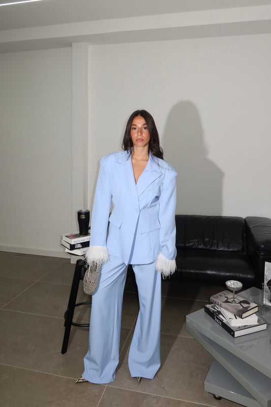 Tailleur PLUME celeste