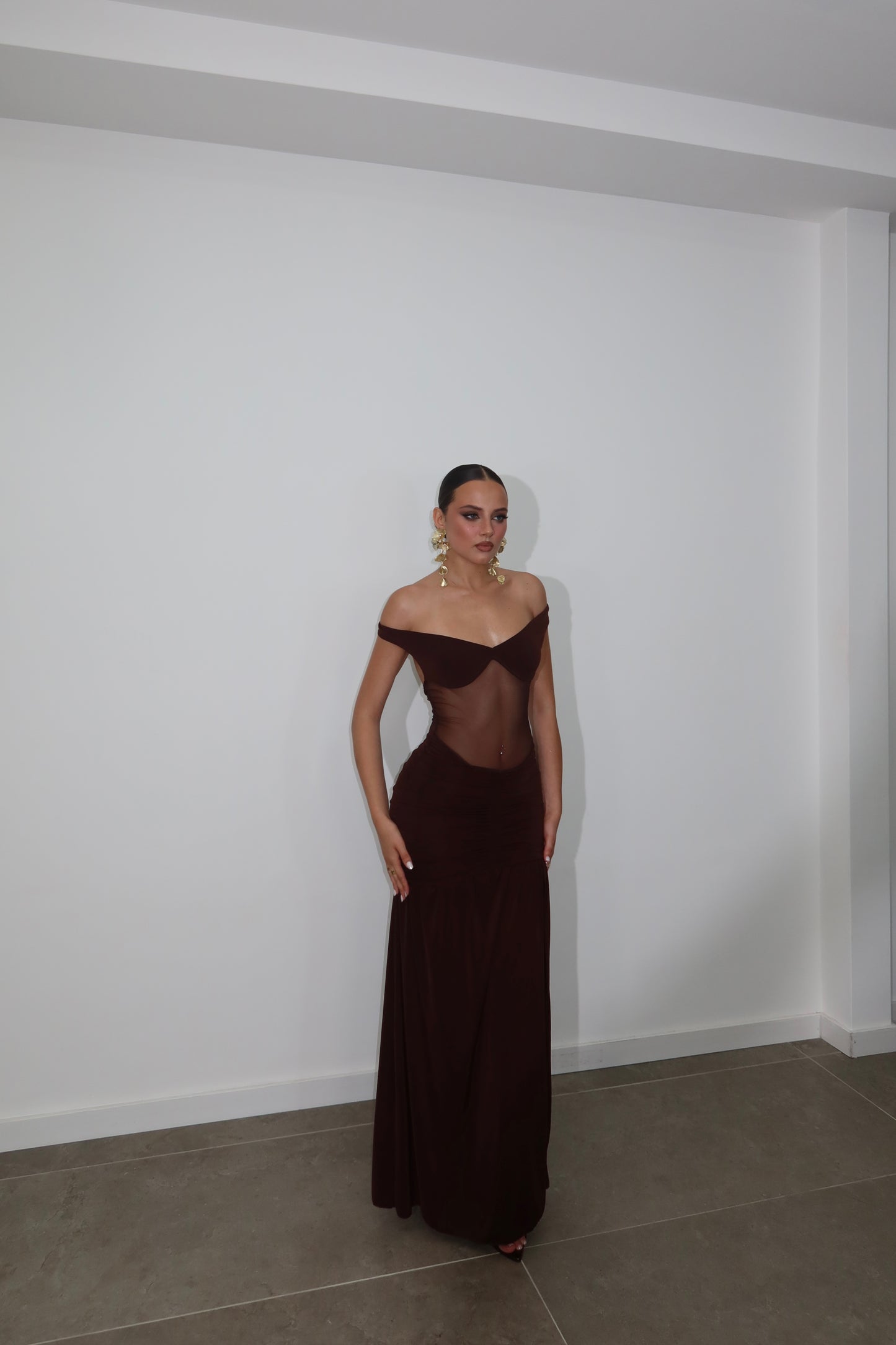 LongDress LEANDRA choco