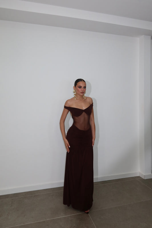 LongDress LEANDRA choco