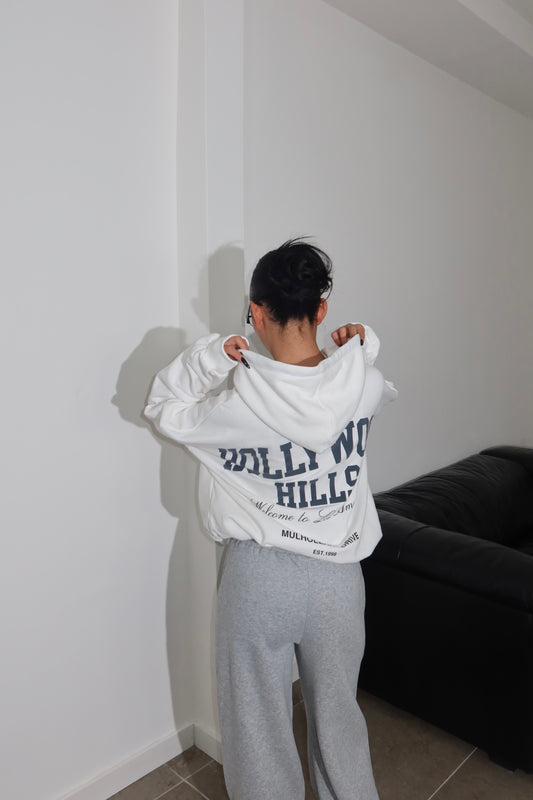 White HOLLYWOOD sweatshirt