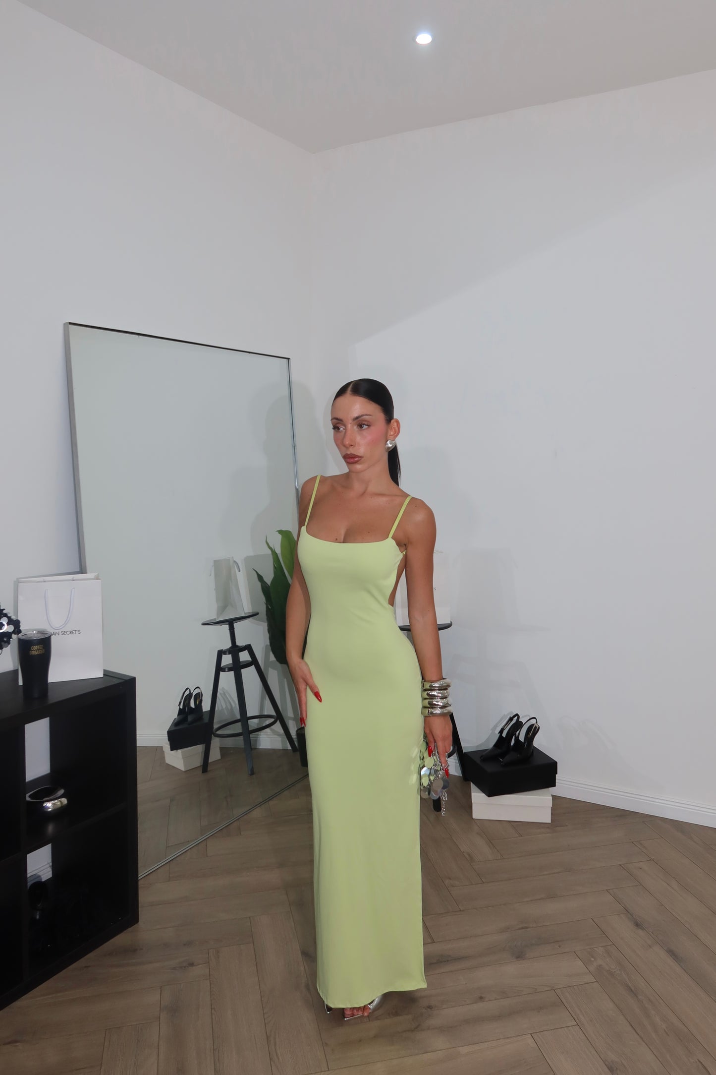 LongDress MIRELA verde mela